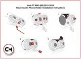 2015 - present TT/TTS/TTRS Bracket + Swivel MagSafe Wireless Charging Holder